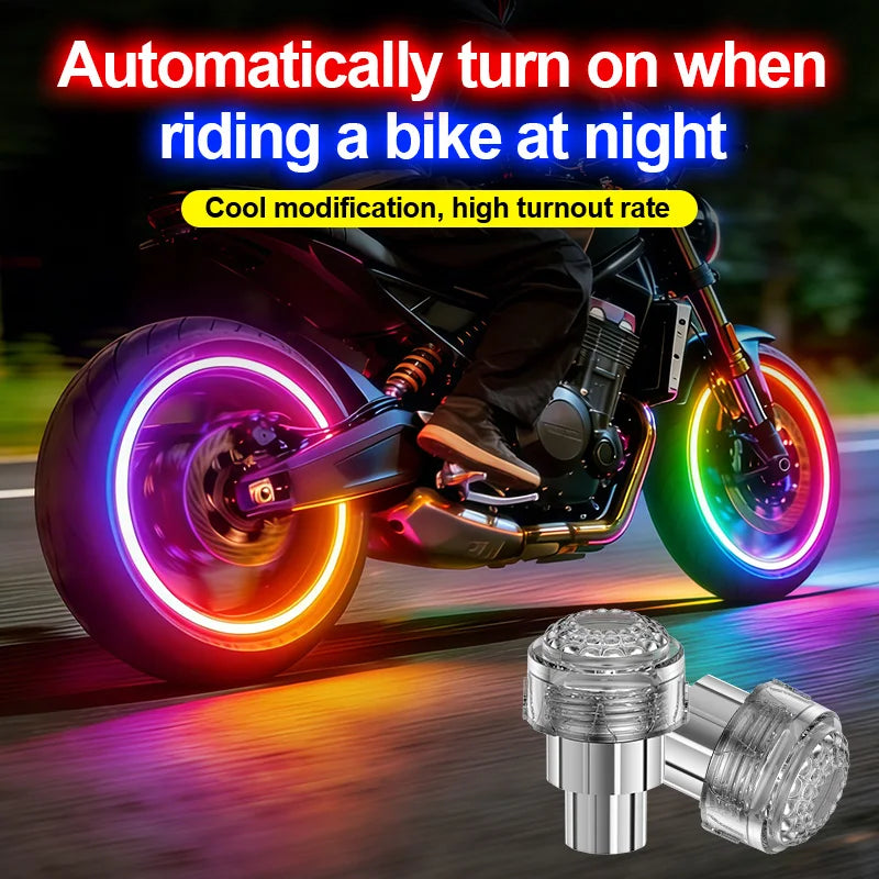 LED Tire Valve Lights – 2 or 4 Pieces