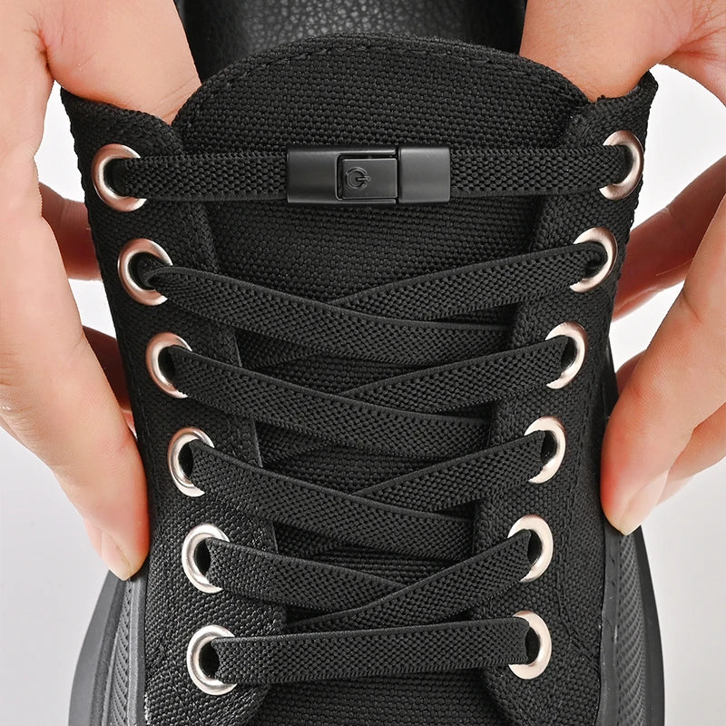 No-Tie Elastic Shoelaces with Press Locks – 8 mm