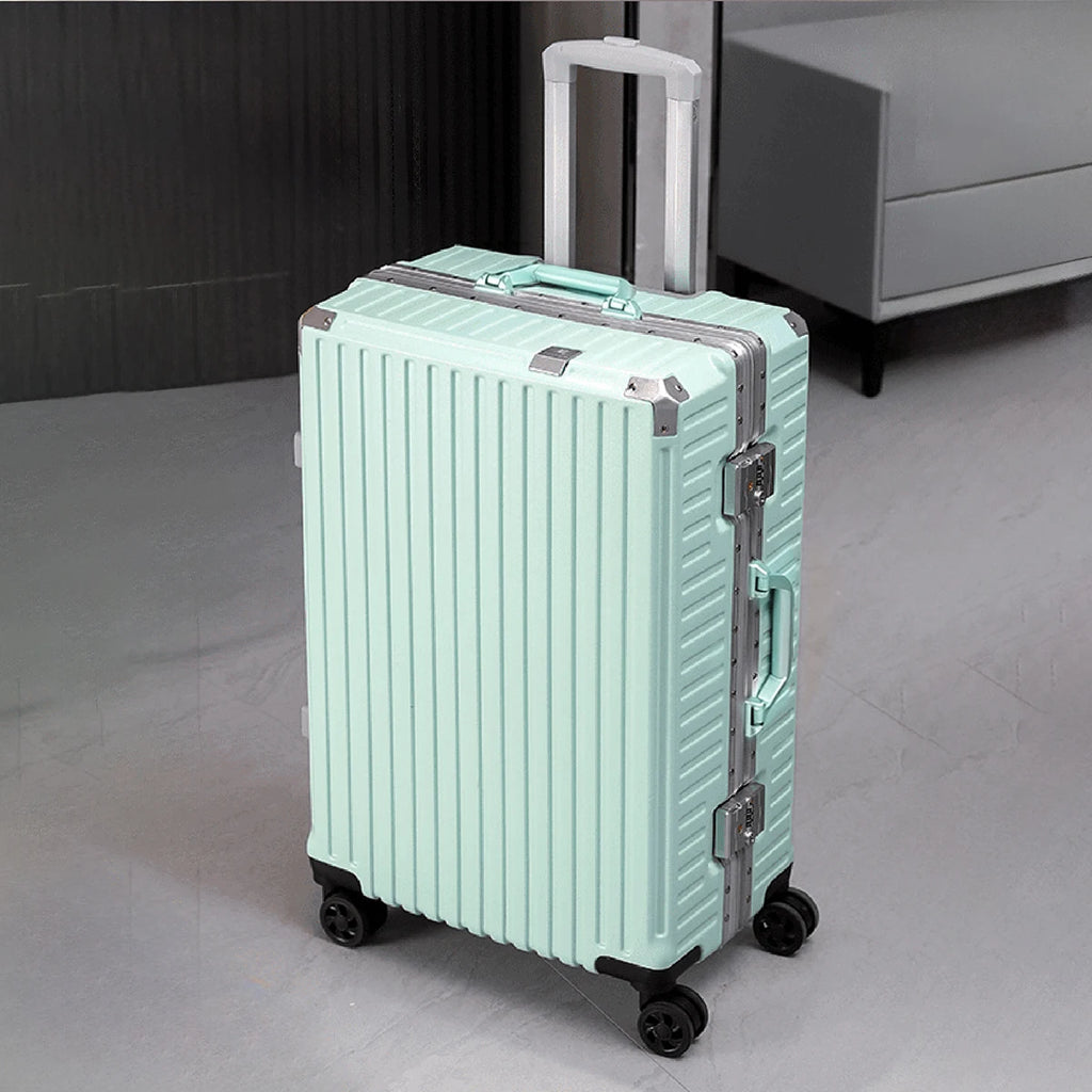 Trolley Luggage 20 24 26 28" Aluminum Frame Rolling Luggage Case USB Travel Suitcase on Wheels Combination Lock Carry on Luggage Whispering Desires Shoppe