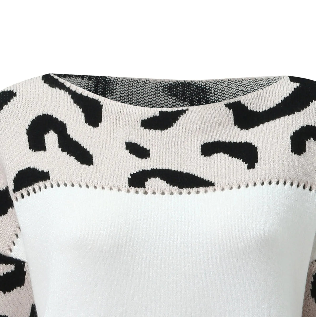 Women Sweaters Contrast Leopard Color Pullovers Loose Autumn Winter Long Sleeve Sweater Jumper Pull Femme Knitwear Oversized Dsers