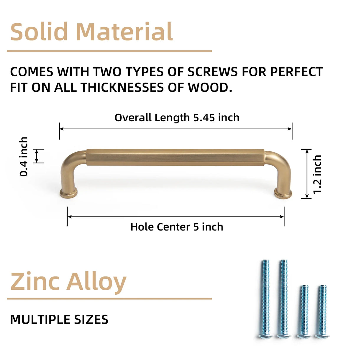 Antique Brass Zinc-Alloy Cabinet Handles – 128 mm Centers