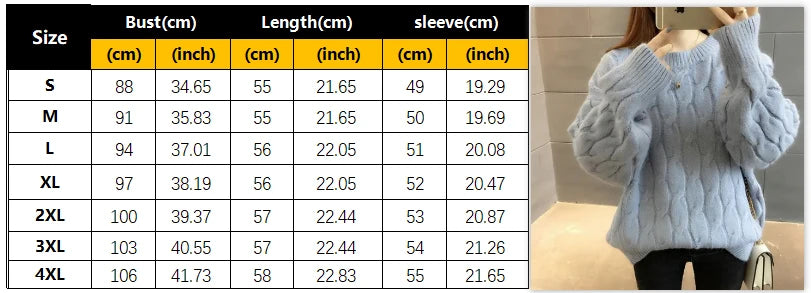 Women's Loose Round-Neck Knit Pullover