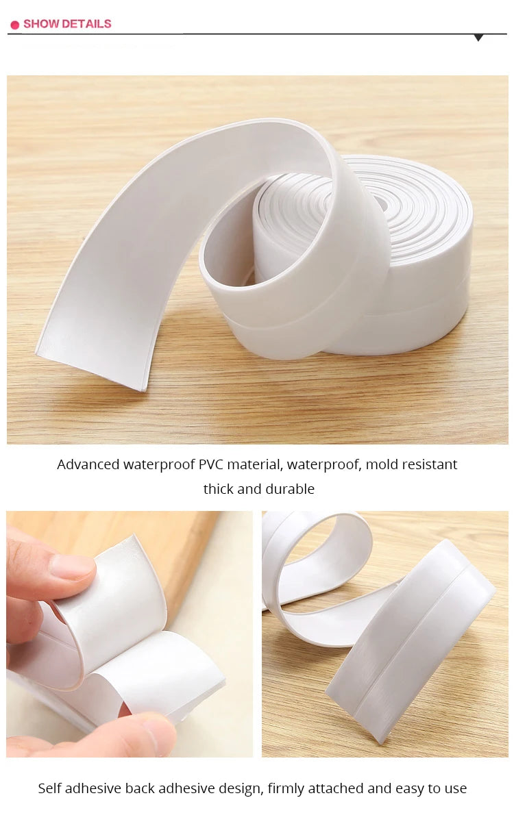 PVC Self-Adhesive Sink & Bath Sealing Tape
