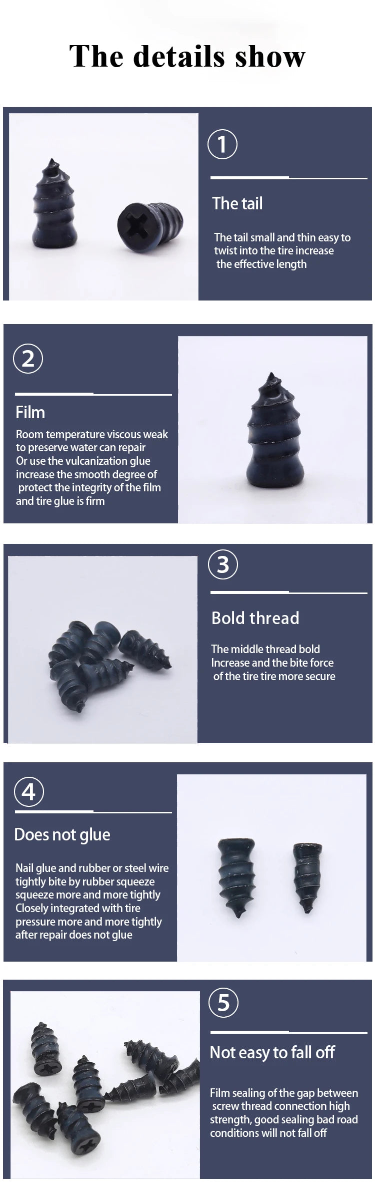 Rubber Tire Repair Nails – Assorted Packs