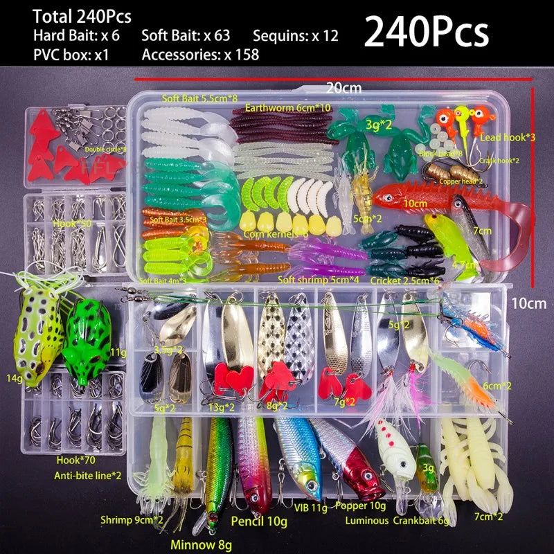 Mixed Fishing Lure & Tackle Box Kit Options