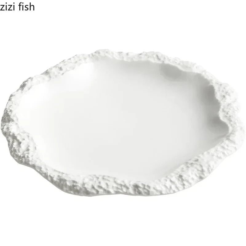 Plain Porcelain Dinner Plates — Assorted Sizes