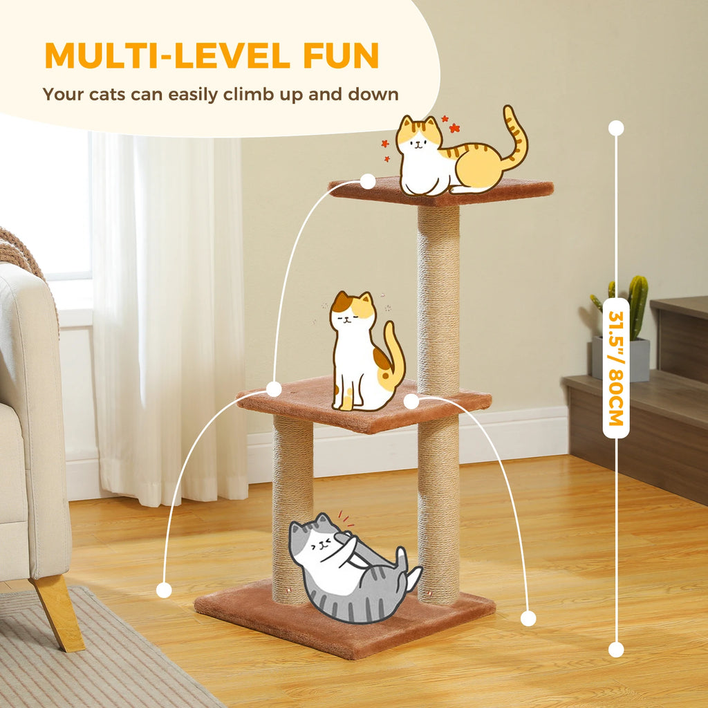 Compact Cat Tree with Removable Perch & Hammock