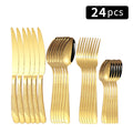 Star Diamond Stainless Steel Flatware — 24 Pieces