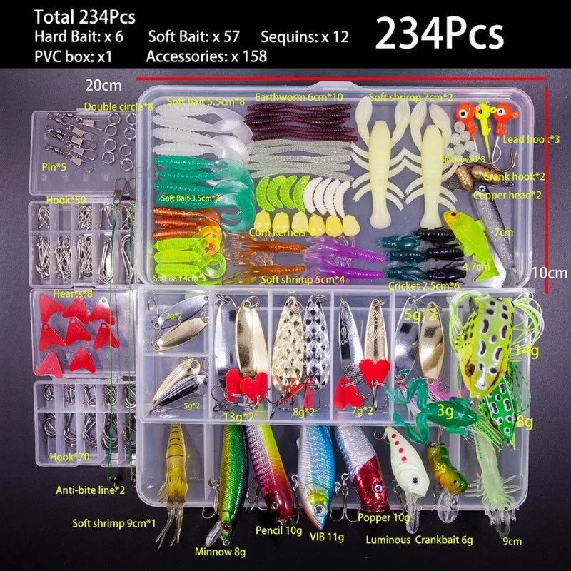 Mixed Fishing Lure & Tackle Box Kit Options