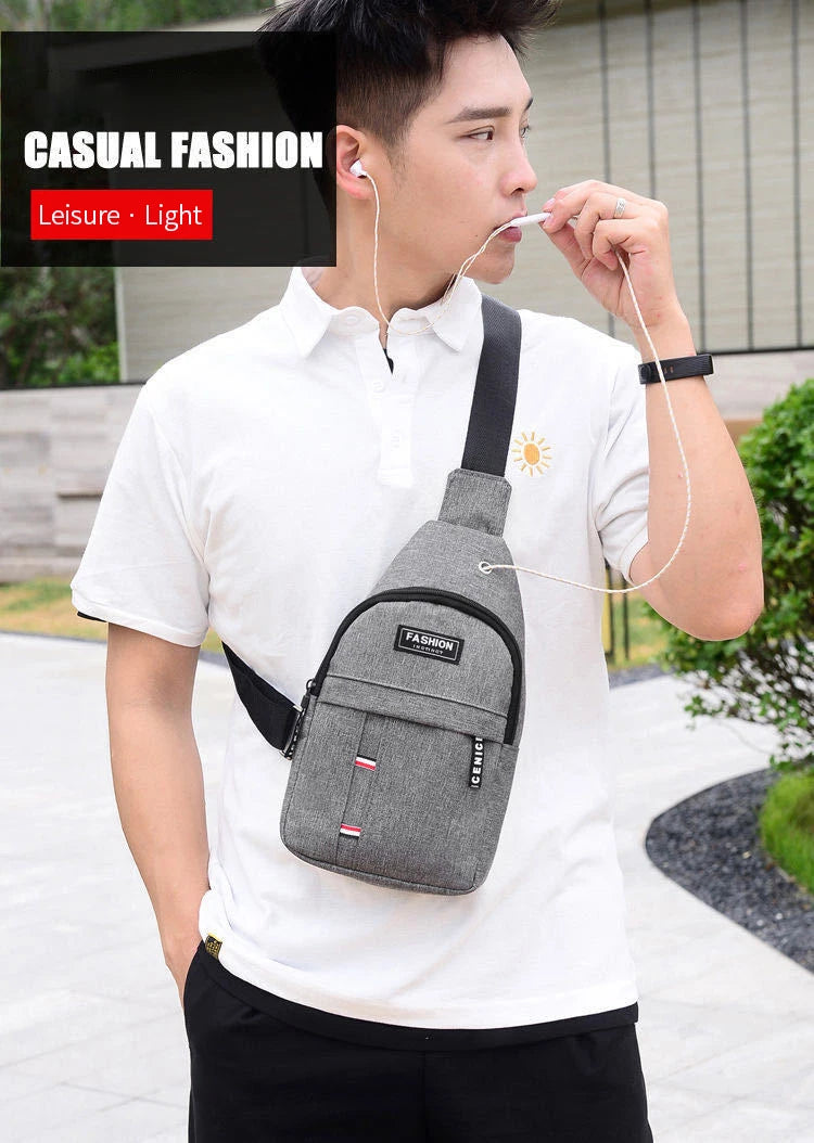 Men’s Nylon Waist Bag with Adjustable Strap