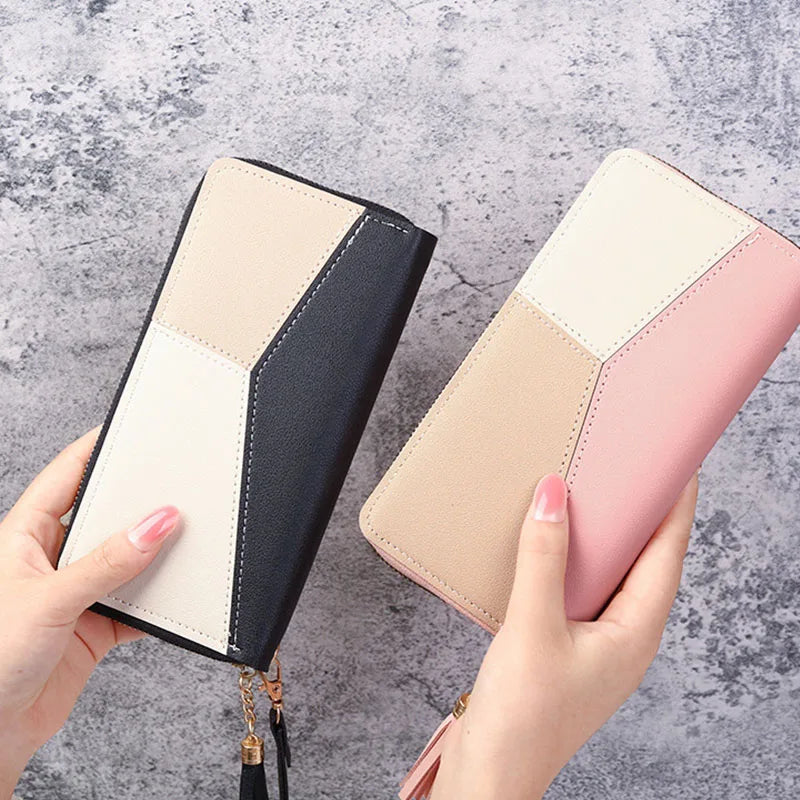 Women's Long Zipper PU Wallet