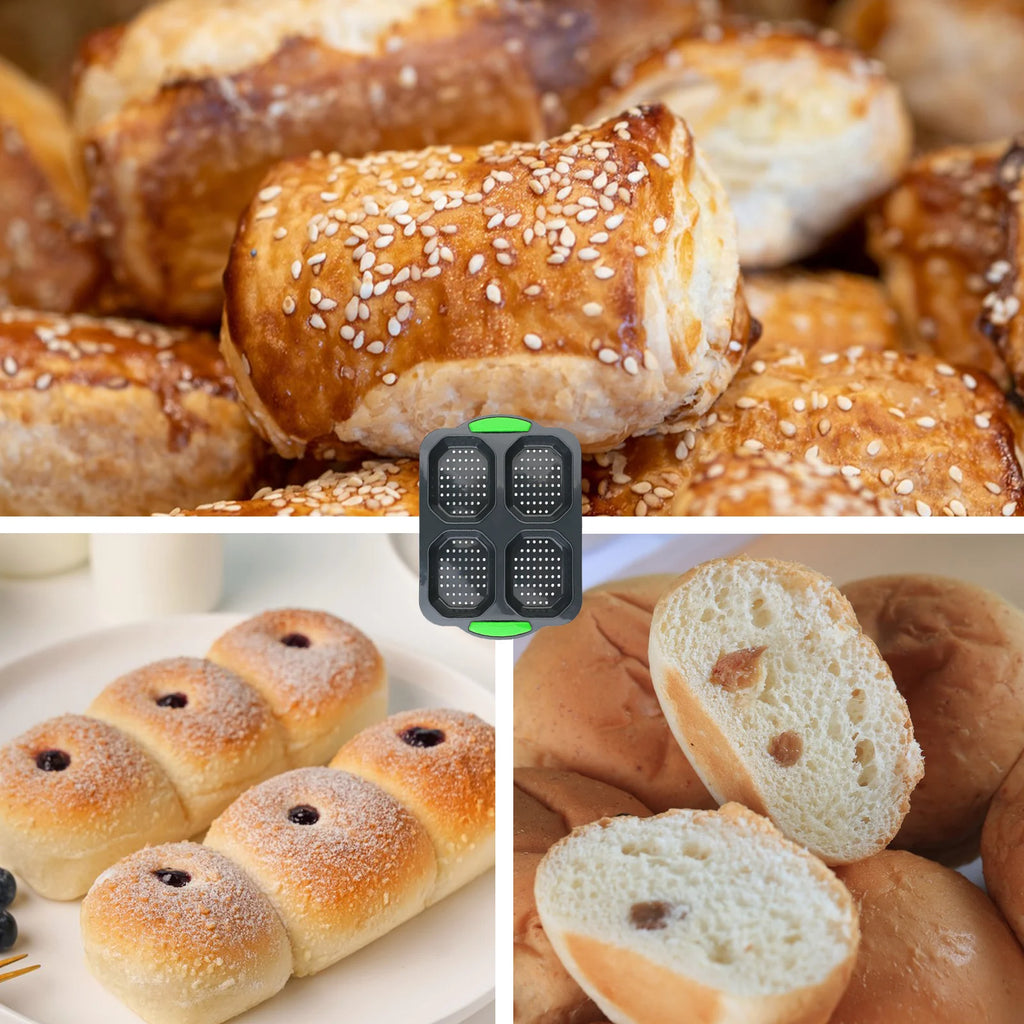 Four-Cavity Silicone Bread Mold