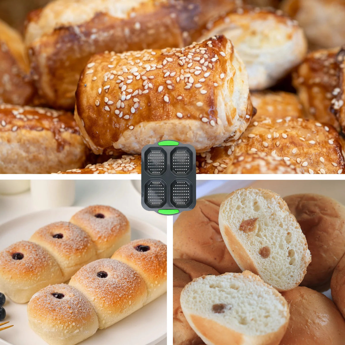 Four-Cavity Silicone Bread Mold