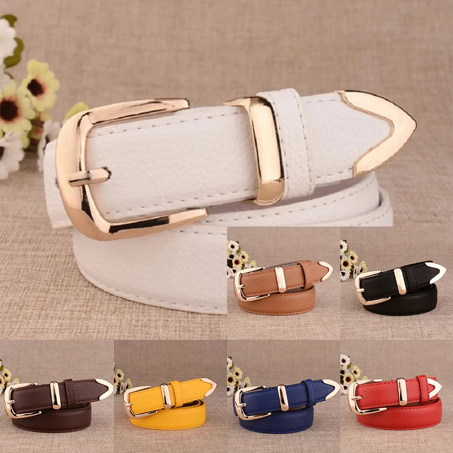 Women's Vintage-Style PU Trouser Belt