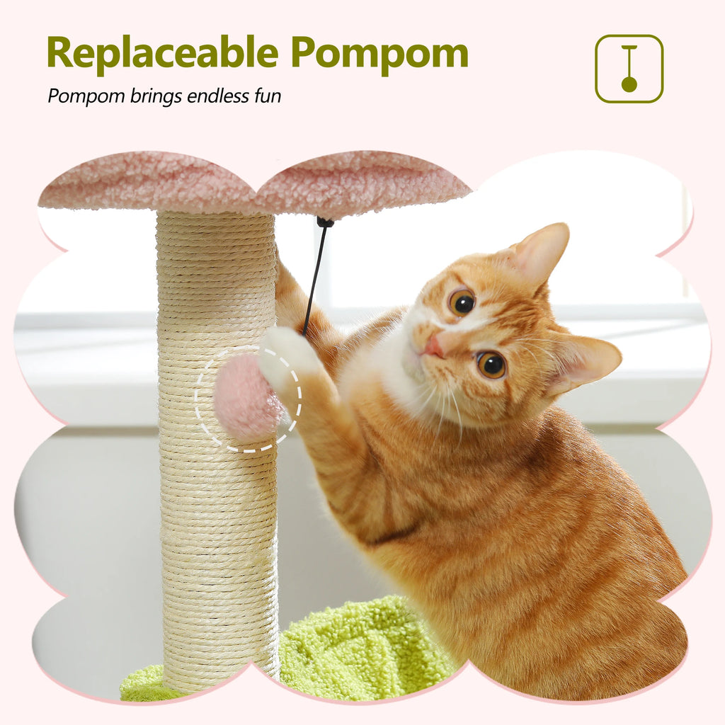 71cm Flower Cat Tree with Hammock & Scratching Post