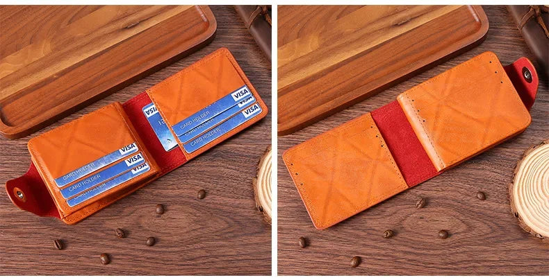 Men's Dollar-Print Card & Coin Wallet
