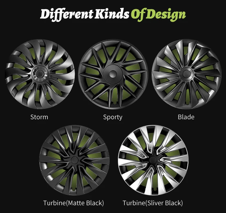 MOTENIO 18-Inch Wheel Covers for Model 3 Highland – Set of 4