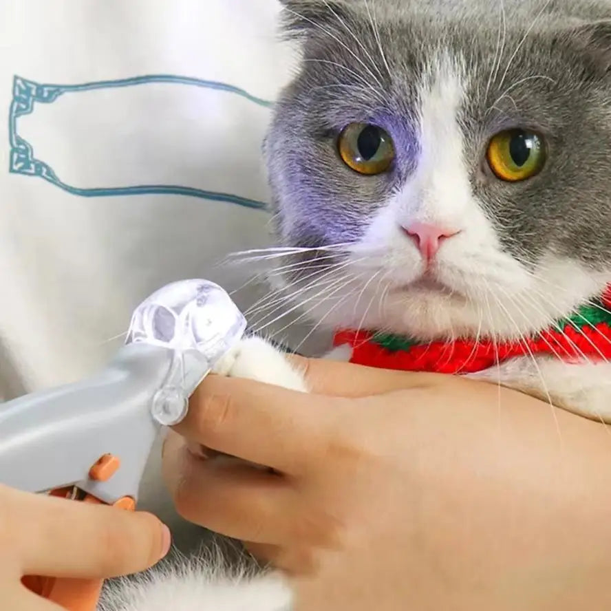 LED Pet Nail Clippers with Stainless Steel Blade