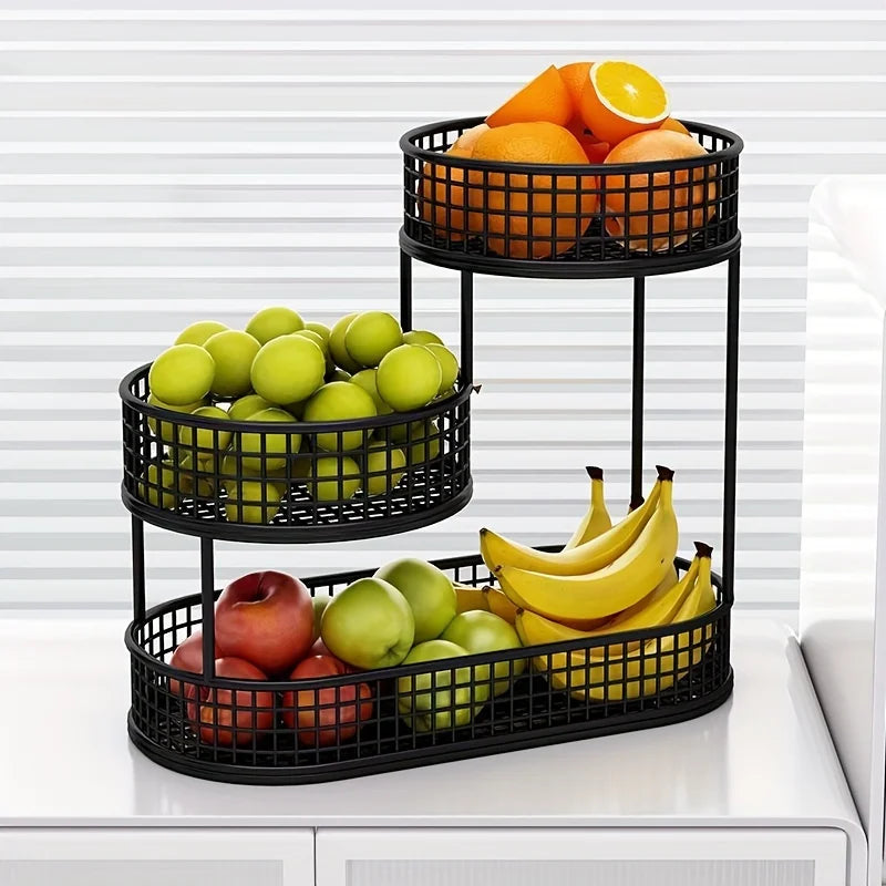 Stainless Steel Tiered Fruit Basket