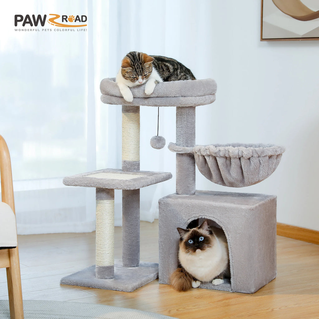 Compact Cat Tree with Removable Perch & Hammock