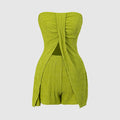 Women's Textured Tube Top and Shorts Set