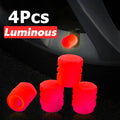 Glow-in-the-Dark ABS Tire Valve Caps – Set of 4