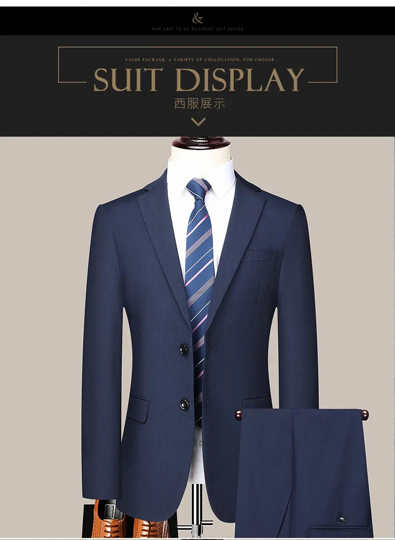 Men's Two-Piece Formal Suit – Blazer & Trousers