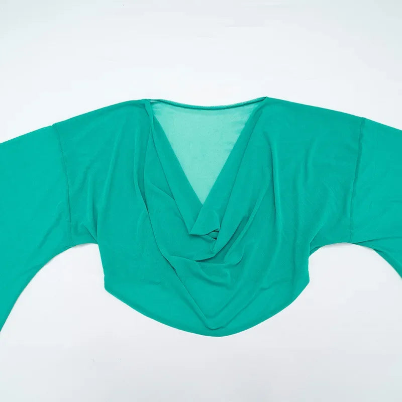 Women's Draped V-Neck Crop Top and Capri Set