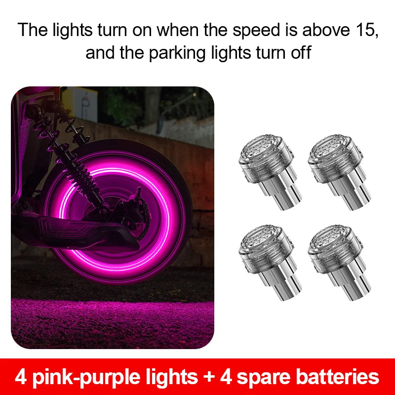 LED Tire Valve Lights – 2 or 4 Pieces