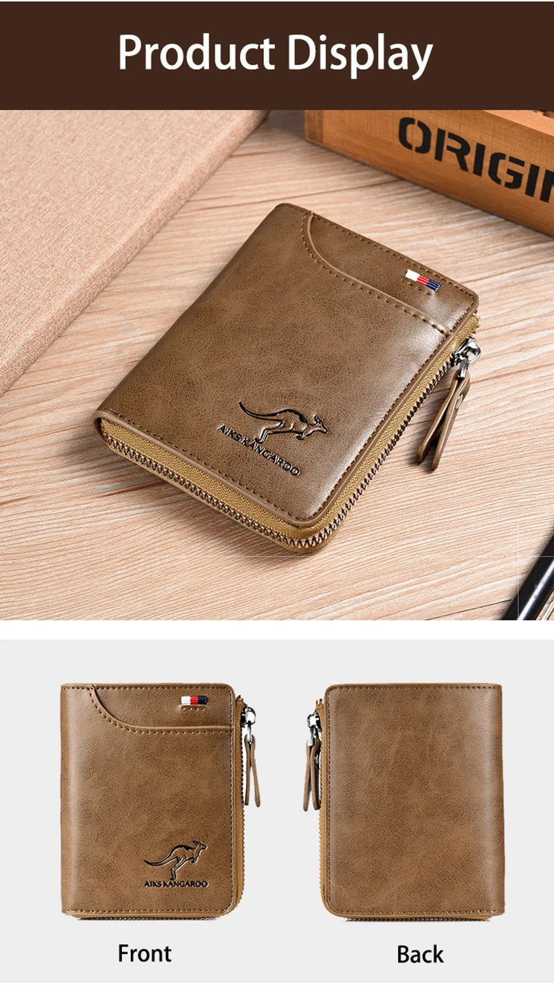 Men's Zipper Wallet & Card Holder