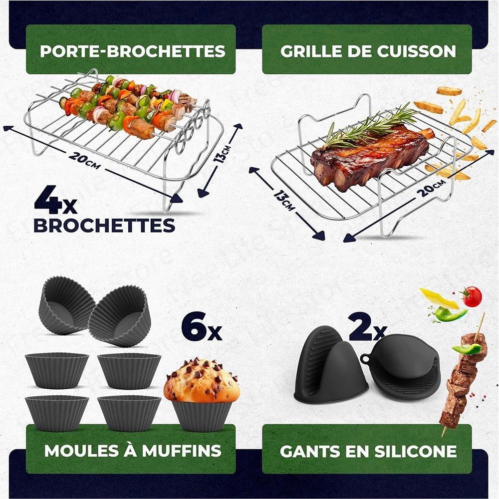Dual-Zone Air Fryer Accessory Set