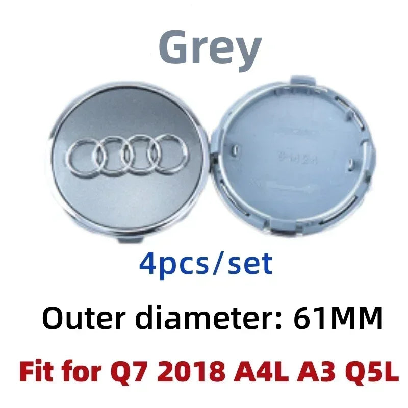 Replacement Wheel Center Caps – Set of 4, 60–77 mm Options