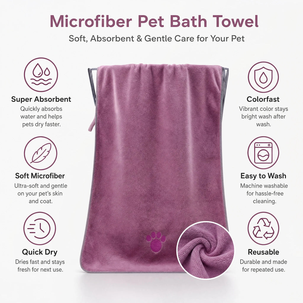 Microfiber Pet Bath Towel