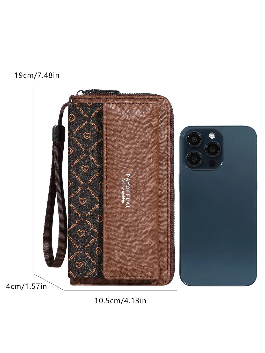 Men's Faux-Leather Zip & Snap Organizer Wallet