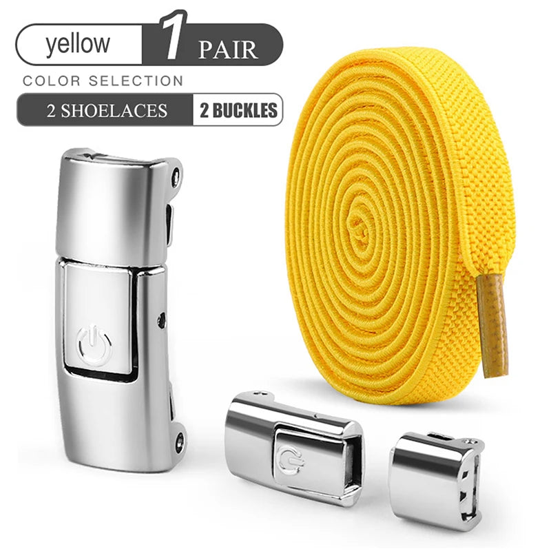 No-Tie Elastic Shoelaces with Press Locks – 8 mm