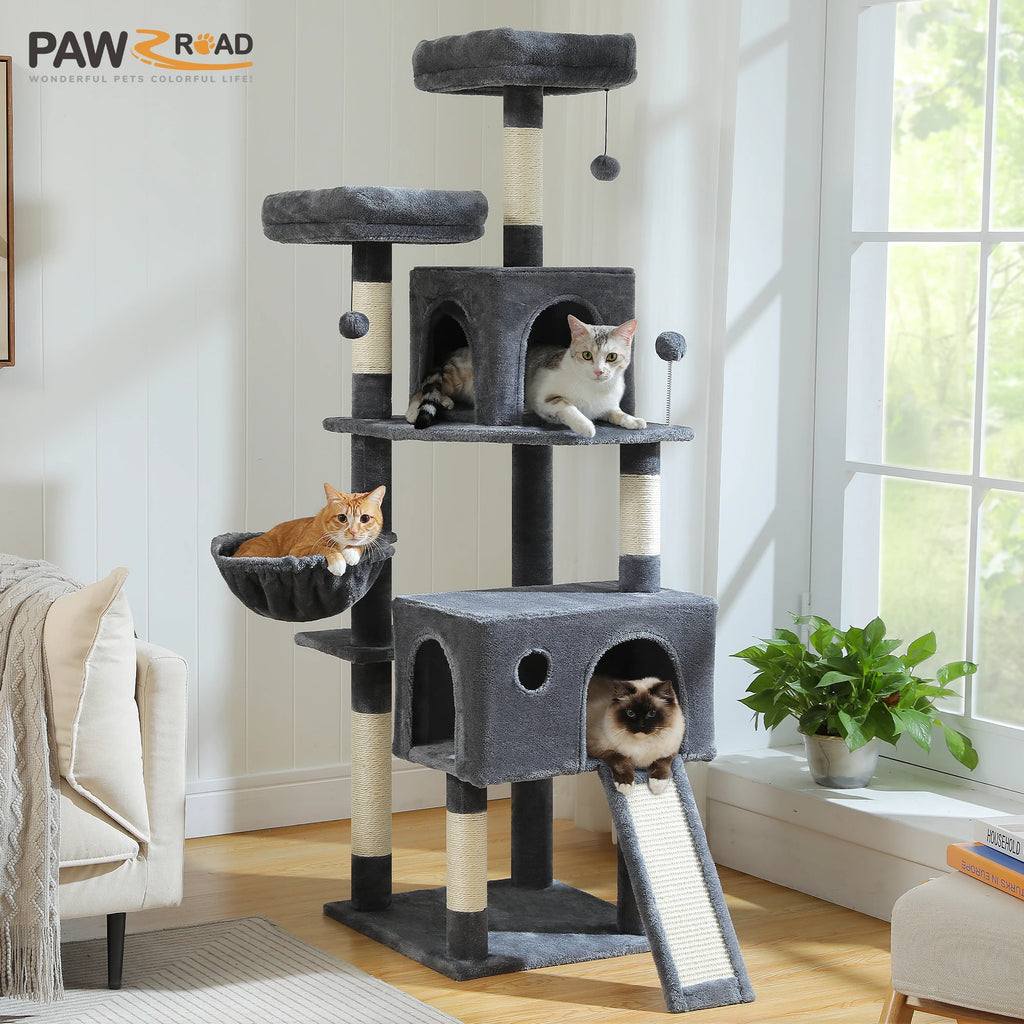 162cm Cat Tree with Sisal Posts & Hammock