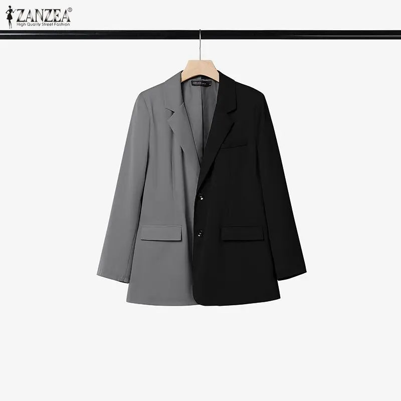 ZANZEA Patchwork Blouse and Pants Set