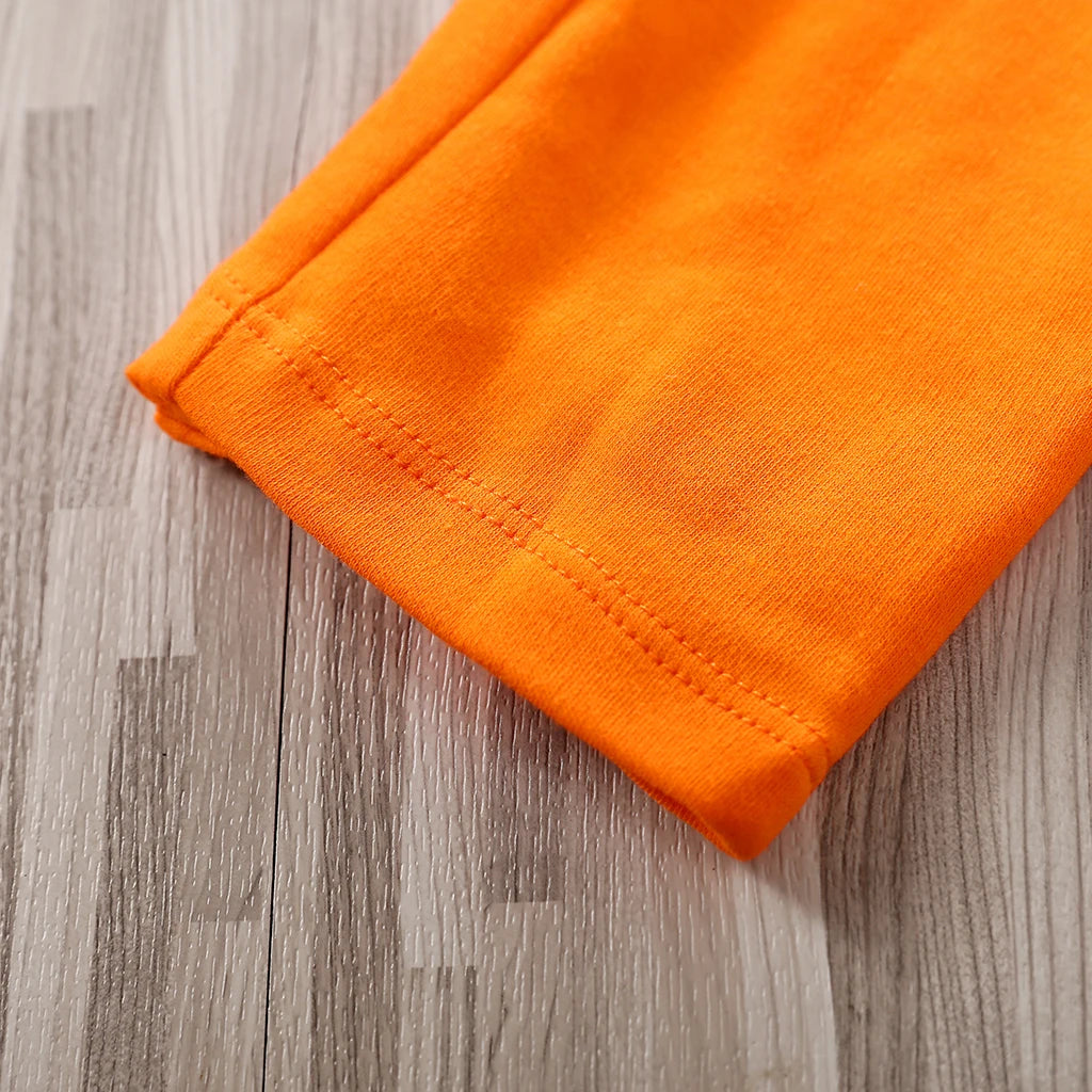 Baby Orange Long-Sleeve Cotton Bodysuit