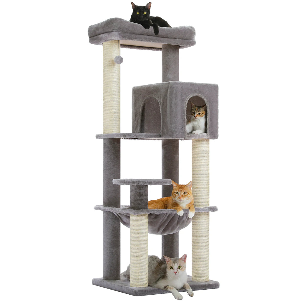 147cm Cat Tree with Large Condo & Hammock