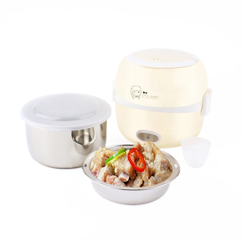 Mini Electric Rice Cooker & Two-Layer Lunch Steamer