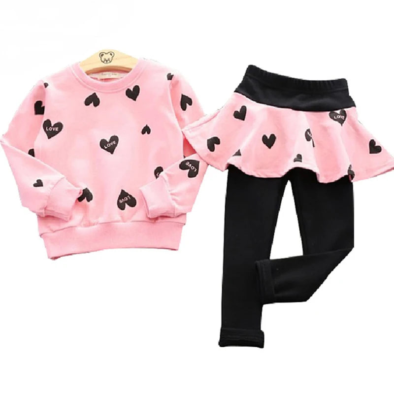 Girls' Long-Sleeve Outfit Set