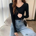 Women's Slim V-Neck Knit Sweater