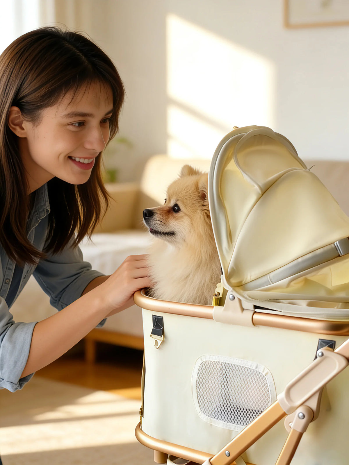 Pet Stroller for Dog & Cat, Pubby Stroller Upload to 55lbs,Dog Basket,Luxury Dog Stroller Whispering Desires Shoppe