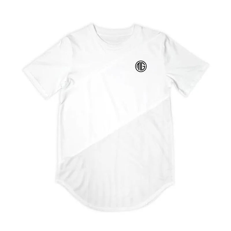 Mens Muscle T Shirt Gym Bodybuilding Fitness Tees Tops Cotton Patchwork Mesh Slim Fit T Shirt Cotton Sports Short Sleeve Tshirt Whispering Desires Shoppe