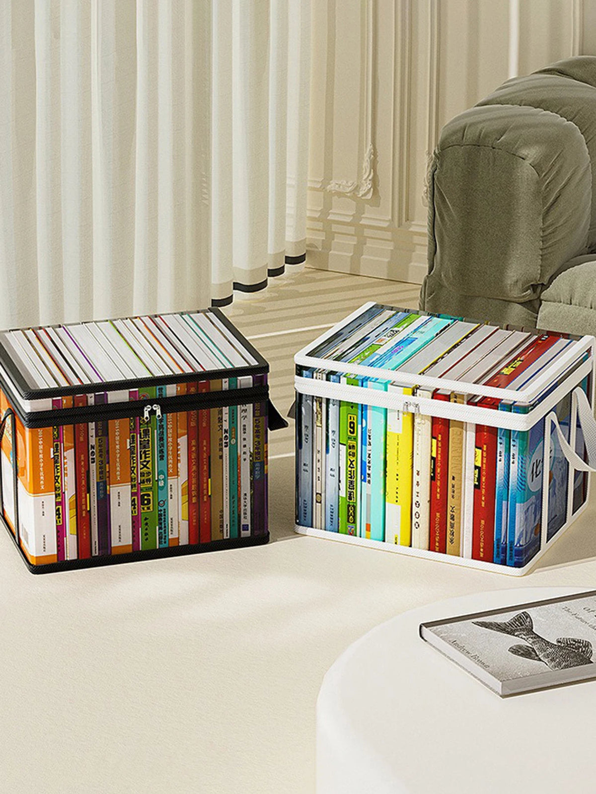 Foldable PVC Book Storage Organizer