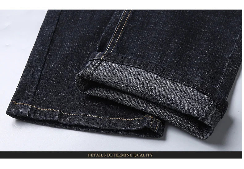 Men's Slim Straight-Leg Black Jeans