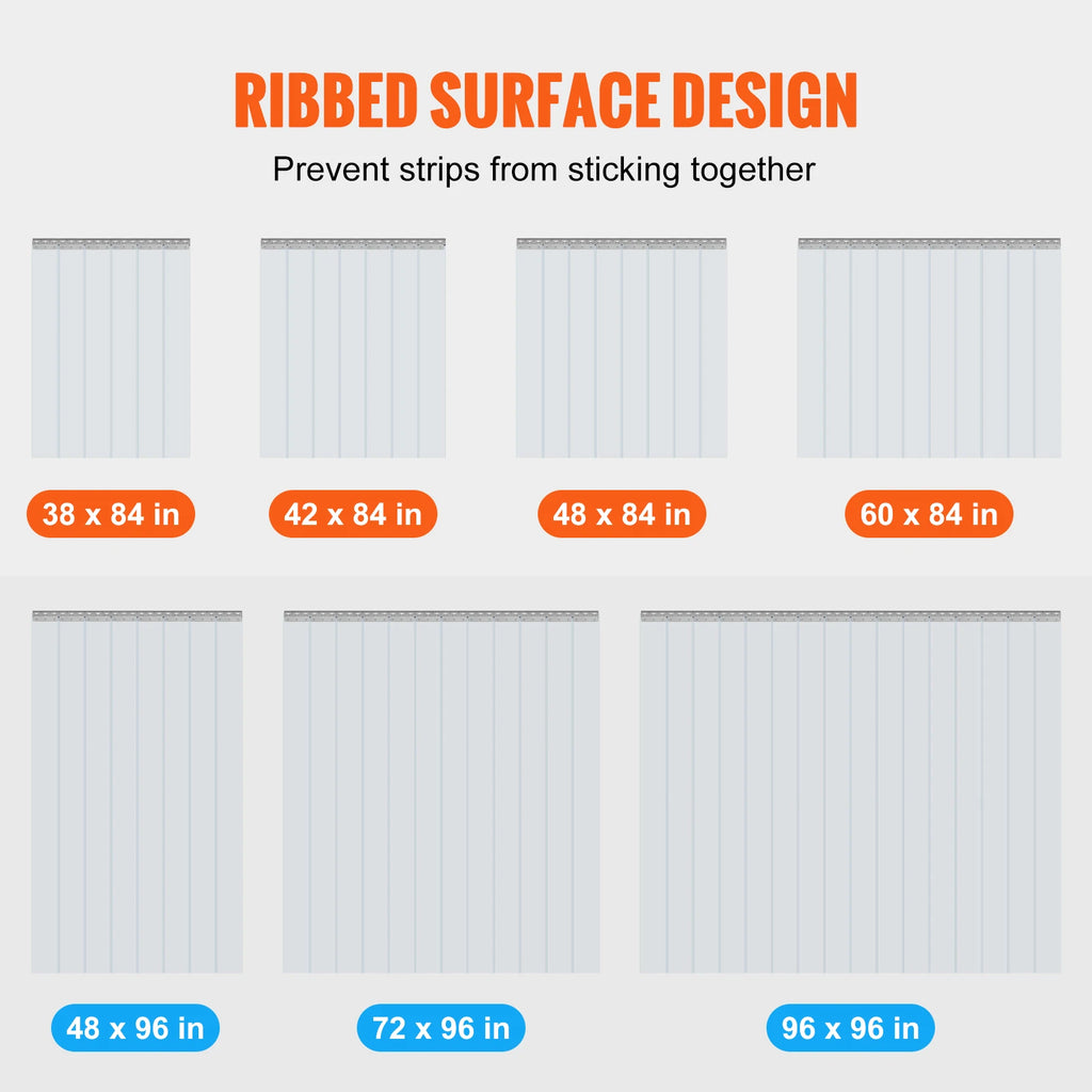 SucceBuy 84" x 42" Clear PVC Strip Door Curtain