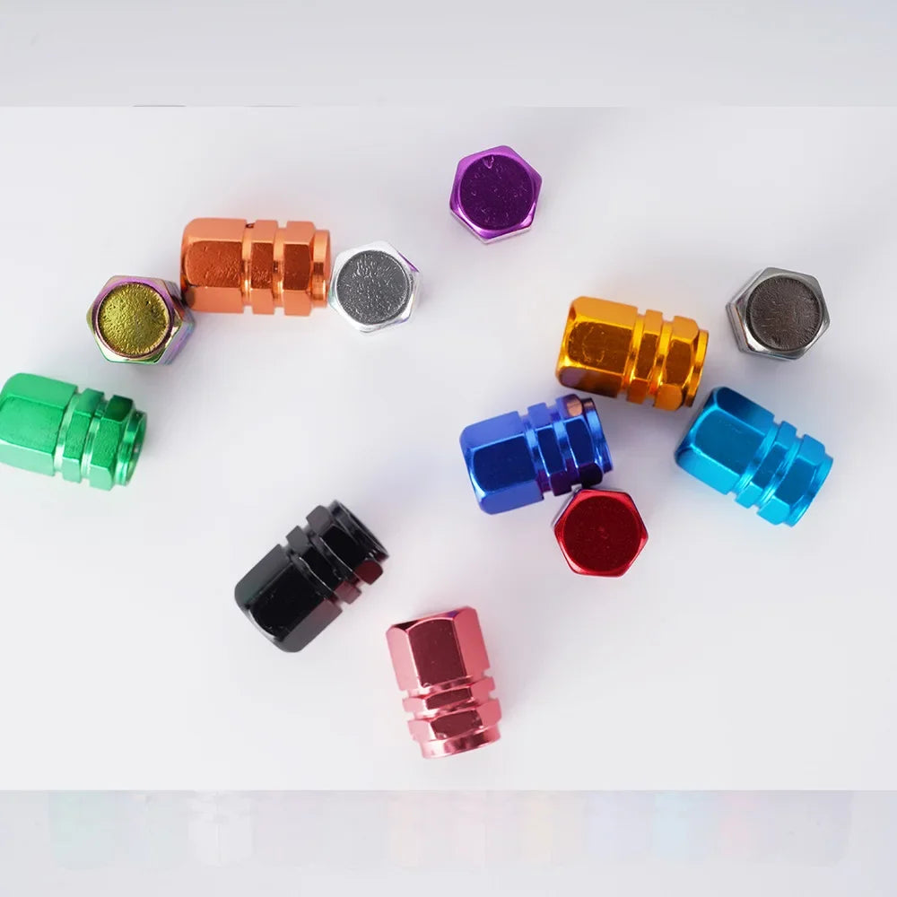 Aluminum Tire Valve Caps – Set of 4