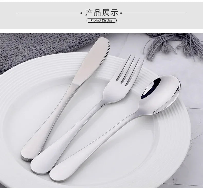 Stainless Steel Knife, Fork and Spoon Set