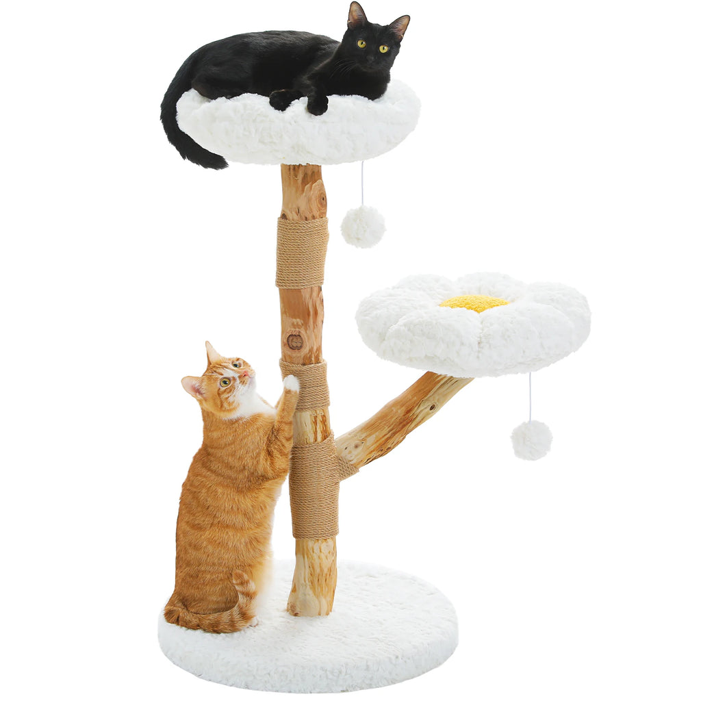 92cm Flower Cat Tree with Two Perches